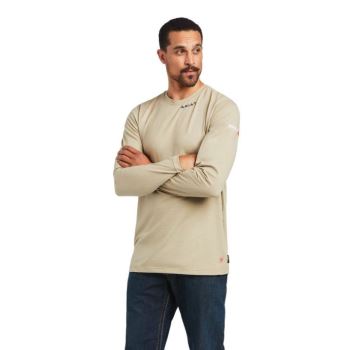 Ariat FR Baselayer T-Shirt Hnedožltý | pQ6kxiAy