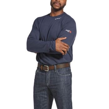 Ariat FR Baselayer T-Shirt Námornícka Modrá | EvH3QwAn