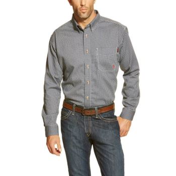 Ariat FR Basic Pracovná Shirt Modre Viacfarebný | WZZsnsr1