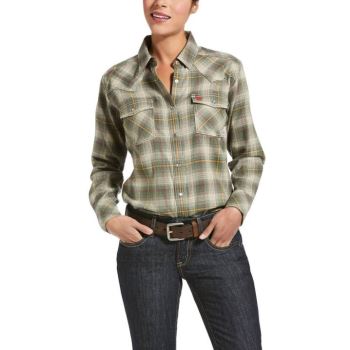 Ariat FR Connally Retro Fit Snap Pracovná Shirt Biele | qfI1ClPy
