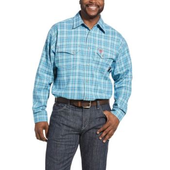 Ariat FR Dallas Snap Pracovná Shirt Modre Viacfarebný | mAGjFpCE
