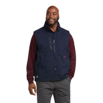 Ariat FR DuraLight Stretch Platene Vest Námornícka Modrá | KgwlFM88