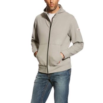 Ariat FR DuraStretch Full Zip Hoodie Strieborne | tqnylYrH