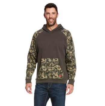 Ariat FR DuraStretch Patriot Hoodie Olivovo Zelená Maskacove | RpwMxJJ6