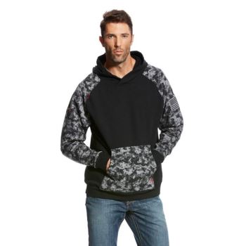 Ariat FR DuraStretch Patriot Hoodie Čierne | xj9T1Wex