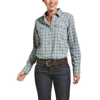 Ariat FR Eberly Snap Pracovná Shirt Modre | e5FY5cgu