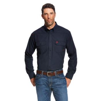 Ariat FR Featherlight Pracovná Shirt Námornícka Modrá | TPUGCb3j