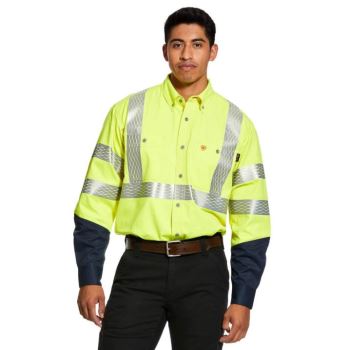 Ariat FR Hi-Vis Pracovná Shirt Žlté | oRnBiz4l