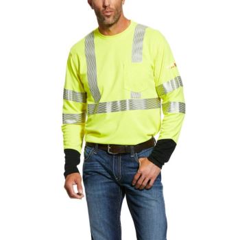 Ariat FR Hi-Vis T-Shirt Žlté | ZQcafbVn