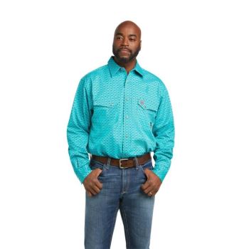 Ariat FR Lopez Snap Pracovná Shirt Modre | 06m85n6R