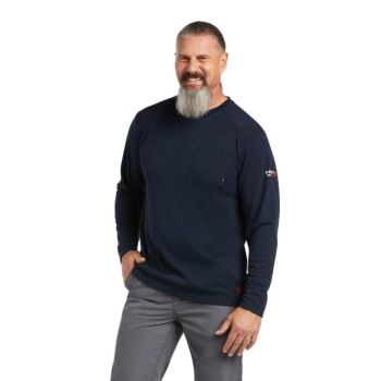 Ariat FR Max Protect Inherent T-Shirt Námornícka Modrá | fVY32ZpZ