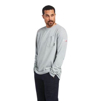 Ariat FR Max Protect Inherent T-Shirt Siva | 1IwdSV57