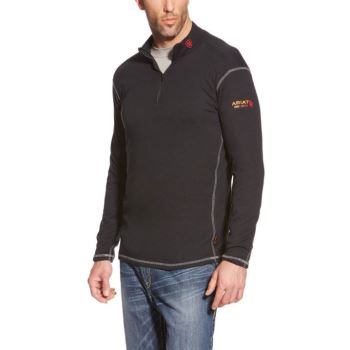 Ariat FR Polartec 1/4 Zip Top Čierne | 3y123anK
