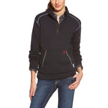 Ariat FR Polartec Fleece 1/4 Zip Top Námornícka Modrá | rHJFbWJQ