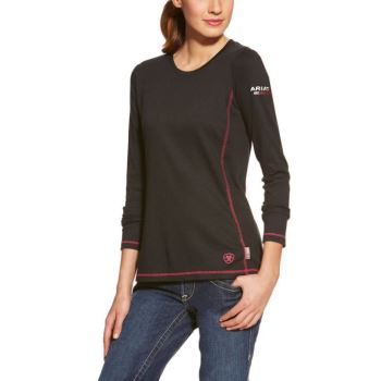 Ariat FR Polartec PowerDry Top Čierne | hXVzeNaP