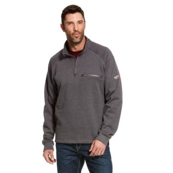 Ariat FR Rev 1/4 Zip Top Siva | J7NWUUa8