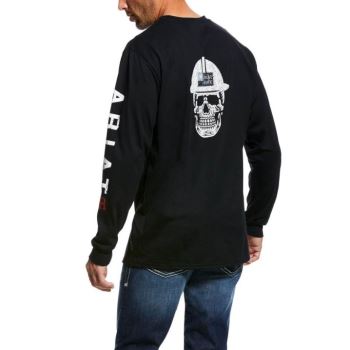 Ariat FR Roughneck Skull Logo T-Shirt Čierne | JuuTwP7u
