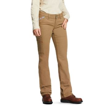 Ariat FR Stretch DuraLight Platene Stackable Straight Leg Pant Hnedožltý | Yr07kyRR