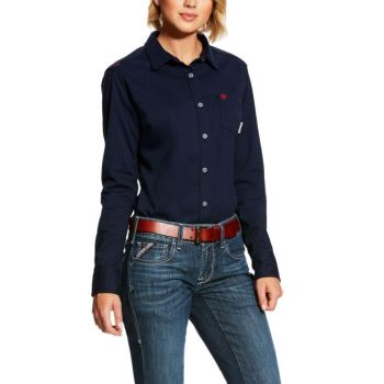 Ariat FR Taylor Knit Pracovná Shirt Námornícka Modrá | Muc9C37h