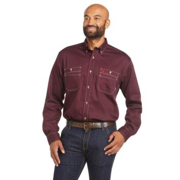 Ariat FR Vented Pracovná Shirt Malbec | wCTY7zP5