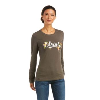 Ariat Flora Fauna Logo T-Shirt Banyan Bark | nZJnjMrV