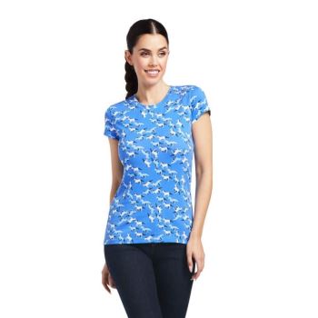 Ariat Gallop T-Shirt Modre | RJoMOOD3