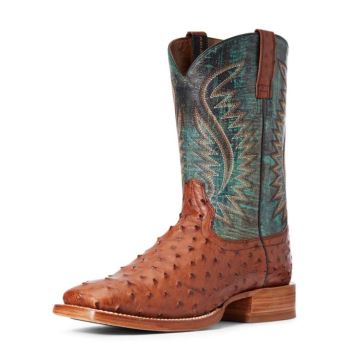 Ariat Gallup Western Boot Brandy Full Quill Ostrich | ysPIaiVp
