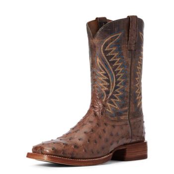 Ariat Gallup Western Boot Mocha Full Quill Ostrich | CeVBtLix