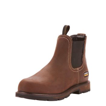 Ariat Groundbreaker Chelsea Nepremokave Steel Spicou Pracovná Boot Tmavo Hnede | jrltyzKH