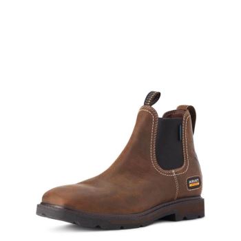 Ariat Groundbreaker Chelsea Siroke Topanky Square Spicou Nepremokave Pracovná Boot Tmavo Hnede | kWB9kOfr