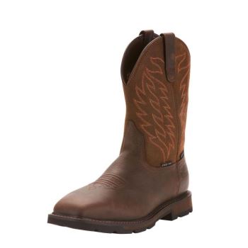 Ariat Groundbreaker Siroke Topanky Square Spicou Nepremokave Steel Spicou Pracovná Boot Tmavo Hnede | 2tqA6SIp