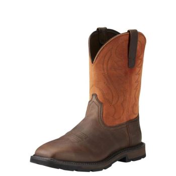 Ariat Groundbreaker Siroke Topanky Square Spicou Steel Spicou Pracovná Boot Hnede | At9iaS6P