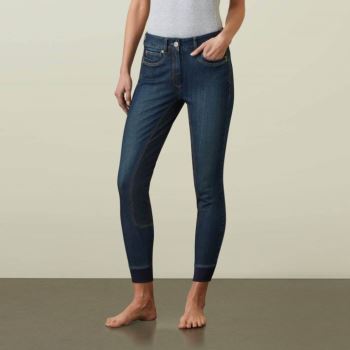 Ariat Halo Denim Full Seat Breech Marine | 8GX1K221