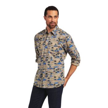 Ariat Hart Retro Fit Shirt Fields Of Rye | FWFjyKCT