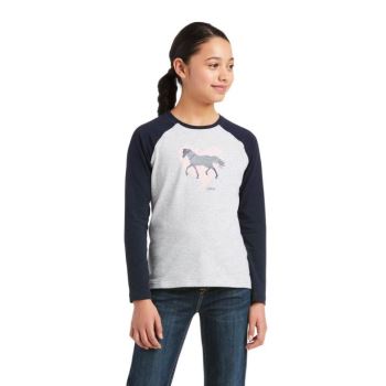 Ariat Heart of My Heart T-Shirt Námornícka Modrá Siva | Vt99JZ9O