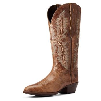 Ariat Heritage Elastic Siroke Topanky Calf Western Boot Tmavo Hnede | JSO34A45