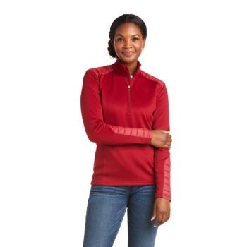 Ariat Ismay 1/2 Zip Sweatshirt Rhubarb | MdZU9Zuv