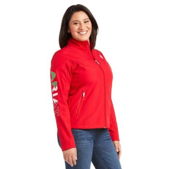 Ariat Klasické Team Softshell MEXICO Jacket Červené | 1zZ4SlDd