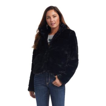 Ariat Ladies Night Faux Fur Coat Čierne | aRAt23ri