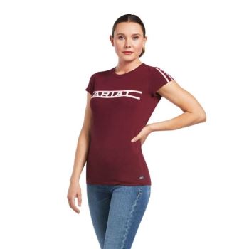 Ariat Logo Lane T-Shirt Zinfandel | 4xxK7GqB