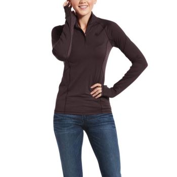 Ariat Lowell 2.0 1/4 Zip Baselayer Chocovine | gR0bPNzB