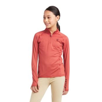 Ariat Lowell 2.0 1/4 Zip Baselayer Marsala | oqnik452