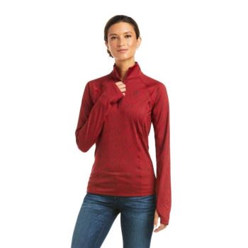 Ariat Lowell 2.0 1/4 Zip Baselayer Rhubarb_doodle | U0asilAu