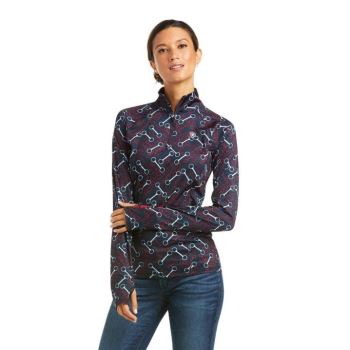 Ariat Lowell 2.0 1/4 Zip Baselayer Team Print | KYFatDkf