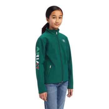 Ariat New Team Softshell MEXICO Jacket Verde | a7EH3Yso