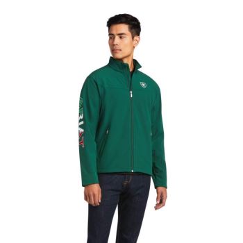 Ariat New Team Softshell MEXICO Jacket Verde | dKm4SUx7