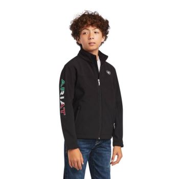 Ariat New Team Softshell MEXICO Jacket Čierne | 5ZnwPvyG