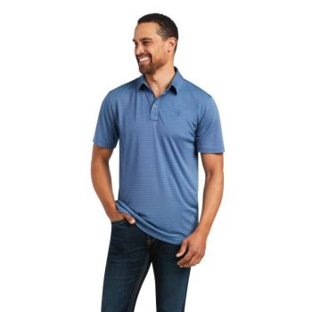 Ariat Oxford Stripe Ftd Polo Modre | bQ8wuslY