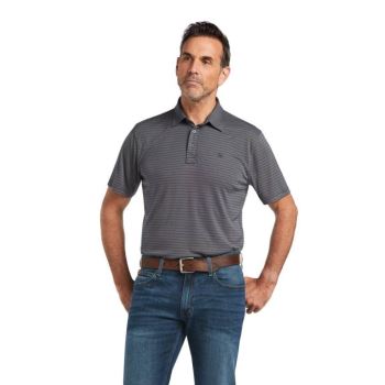 Ariat Oxford Stripe Ftd Polo Čierne | k6fb9IXc