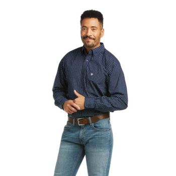 Ariat Perse Fitted Shirt Námornícka Modrá | 5KiULUwR